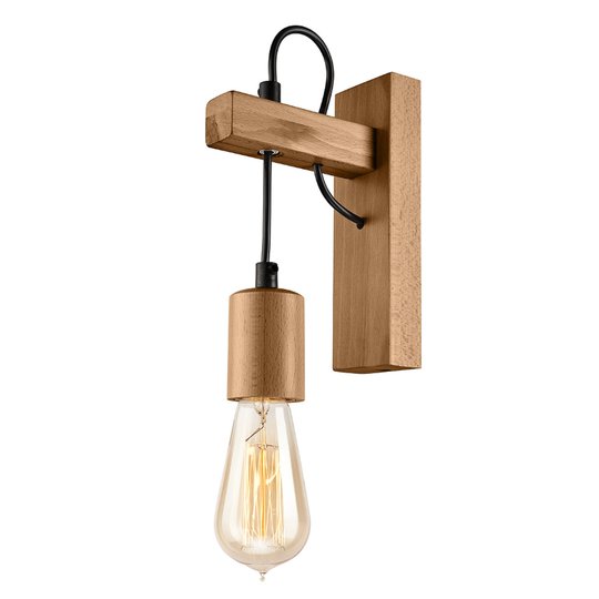 Vägglampa Tyske av trä, oliv