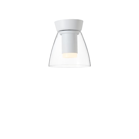 Cato Q Plafond Mattvit/klar Glas