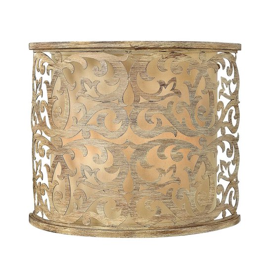 Champagnefärgad vägglampa Carabel