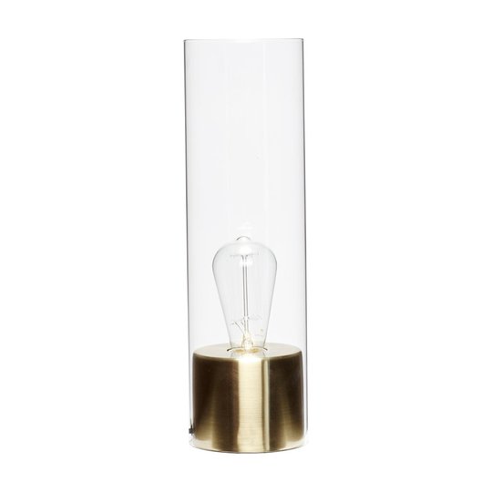 Bordlampa guld/glas Hubsch (Mässing/guld)