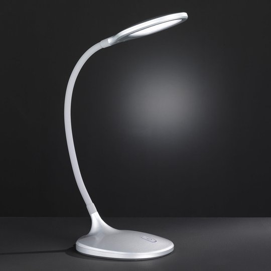 Dimbar LED-skrivbordslampa Yava i silver