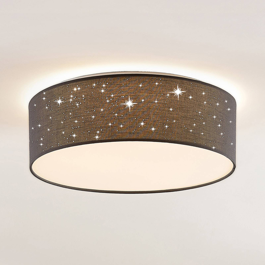 Lindby Ellamina LED-taklampa 40 cm mörkgrå