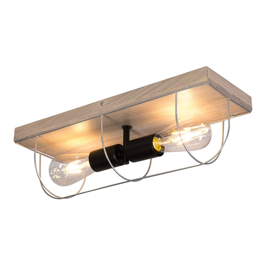 Envolight Neptuna taklampa, kantig 2 lampor