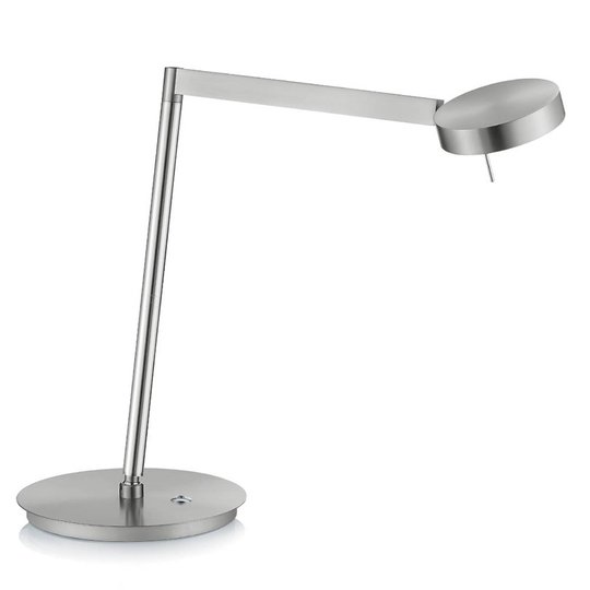 Med knappdimmer - LED-bordslampa Reading, nickel