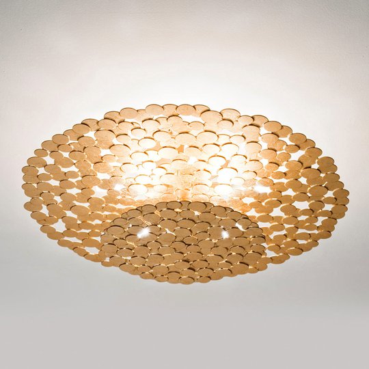 Förgylld taklampa Tresor 45 cm, guld