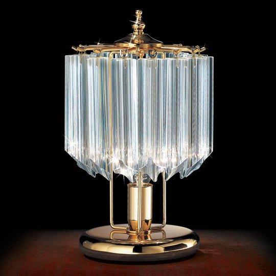 Bordslampa Cristalli, 24 karat förgylld