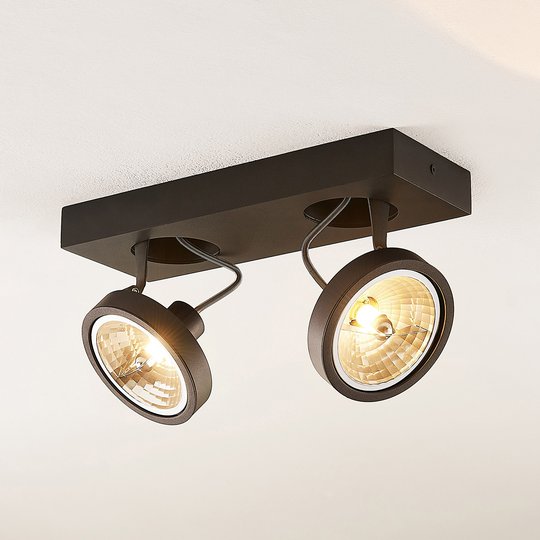 Arcchio Jorvin takspotlight, 2 lampor, svart