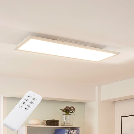 Avlång LED-panel Lysander, varmvit dagsljus