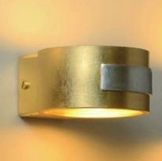 Guldfärgad vägglampa SMALL