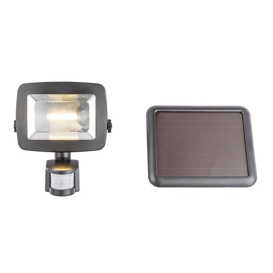 Soldriven LED-utomhusvägglampa 37201S sensor svart