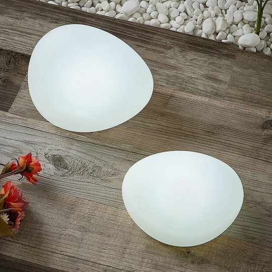 Lindby Pebbla LED-solcellsdekorationslampa 2-pack