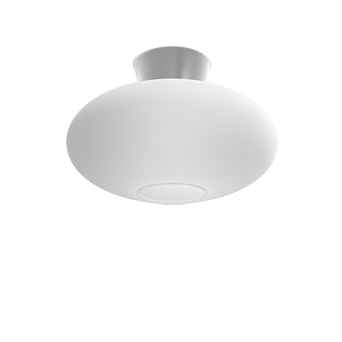 Bullo XL Plafond m. opalglas (Silverfärgad)