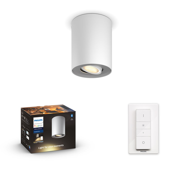 Hue Pillar enkel spot (Vit)