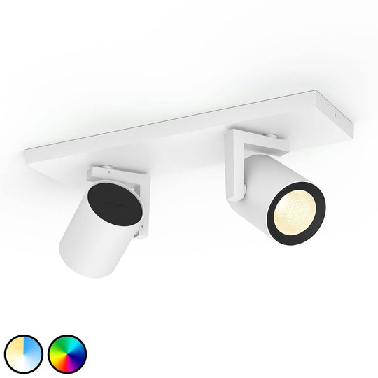Philips Hue Argenta LED-spotlight, 2 lampor, vit