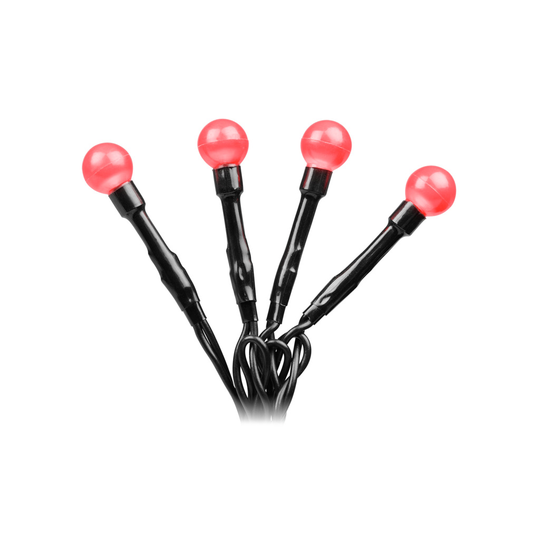 Slinga 80 röda LED (Svart)