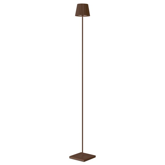 LED-golvlampa Troll för utomhusbruk, rostbrun