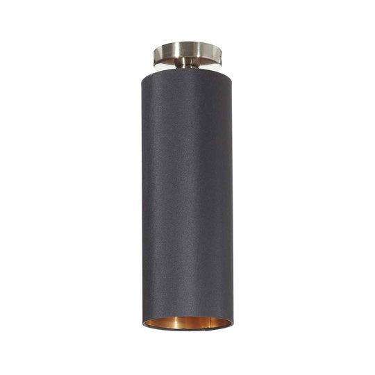Lucande Patrik textiltaklampa Ø 15 cm svart