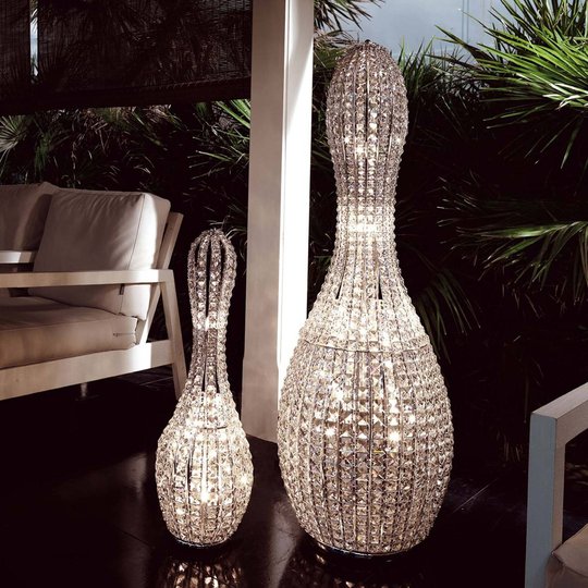 Kristallbordslampa Brillo