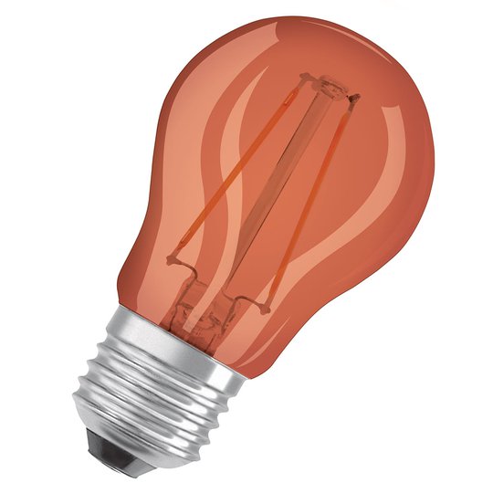 OSRAM LED-lampa E27 droppe Star Décor 1,6W orange