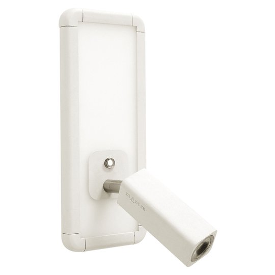 LED-vägglampa Ibiza med läsarm, vit