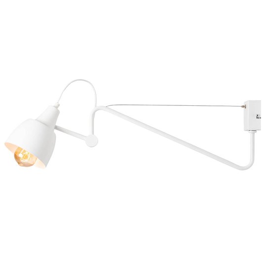 Vägglampa 1031 utskjutande del, vit