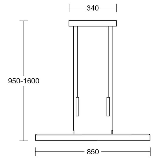 HerzBlut Leonora hänglampa Down 85 cm valnöt
