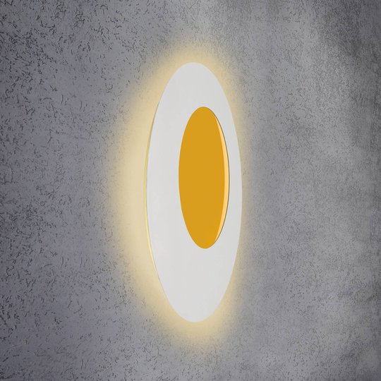 Escale Blade Open LED-vägglampa RGB+W vit Ø79cm