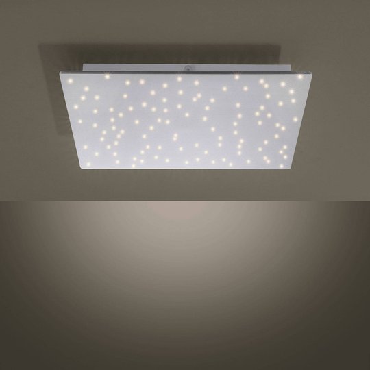 LED-taklampa Sparkle, justerbar vitfärg, 45x45 cm