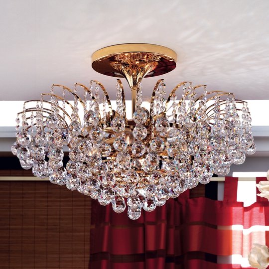 Elegant taklampa LENNARDA, förgylld