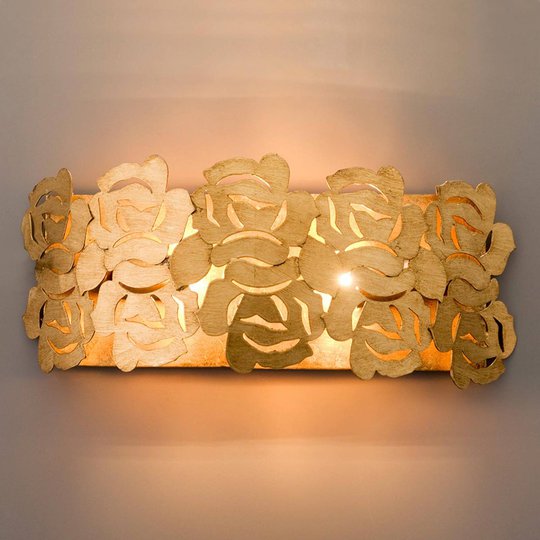 Guldfärgad vägglampa Genua