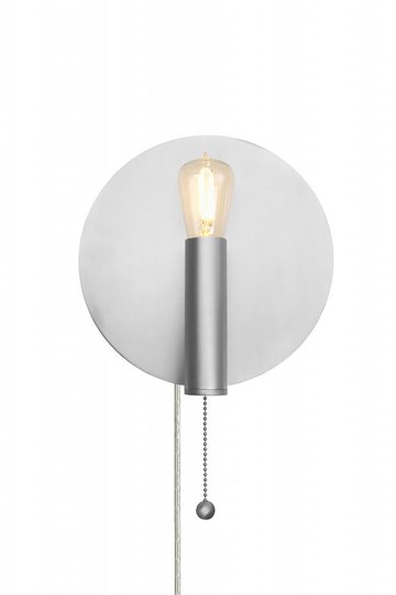 Vägglampa Art Deco (Borstat stål)