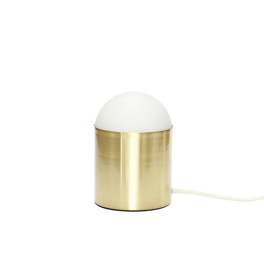 Bordslampa opal glas / mässing Hubsch