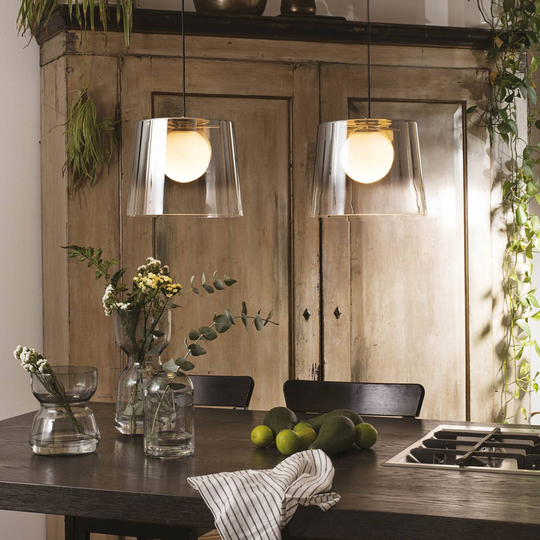 Ideal Lux Fade LED-hänglampa krom-transparent