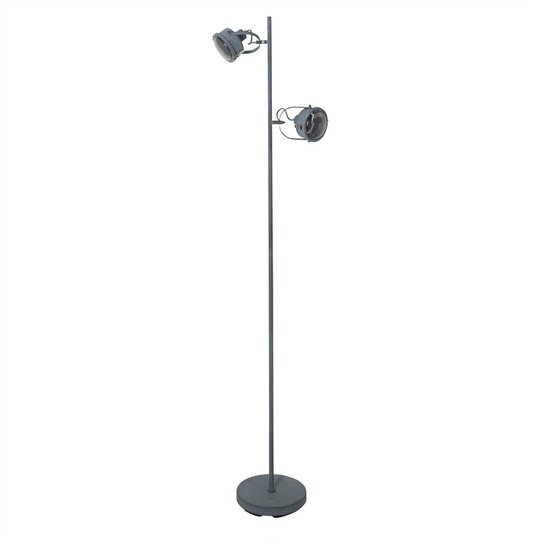 Golvlampa Satellite i grått, 2 lampor