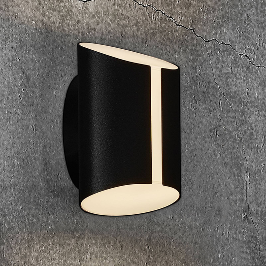 LED-utomhusvägglampa Grip, CCT Smart Home, svart