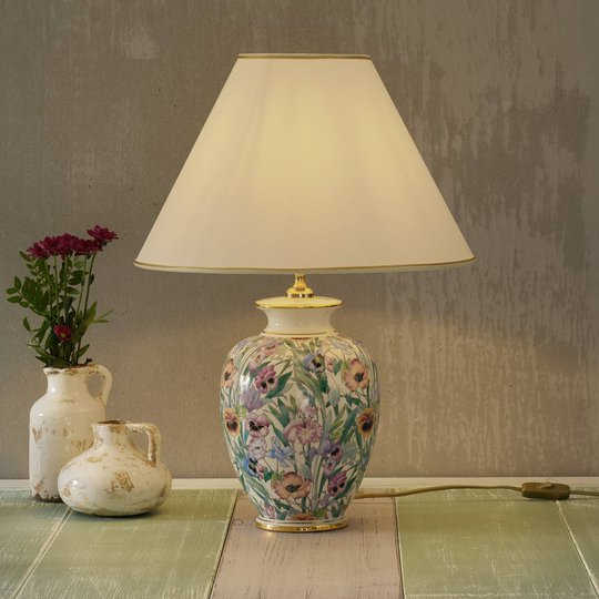 KOLARZ Giardino Panse - blommig bordslampa 40 cm