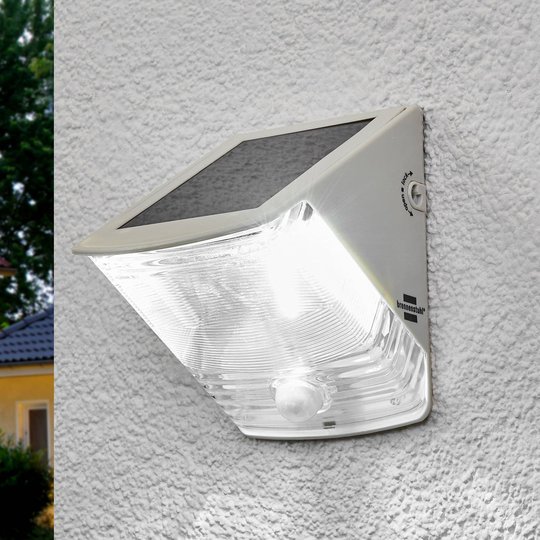 Soldriven LED-vägglampa SOL 04 IP44 vit