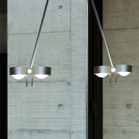 Taklampa PUK CEILING; 4 ljuskällor, matt krom 80cm