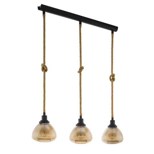 Pendellampa Rampside med 3 glasskärmar