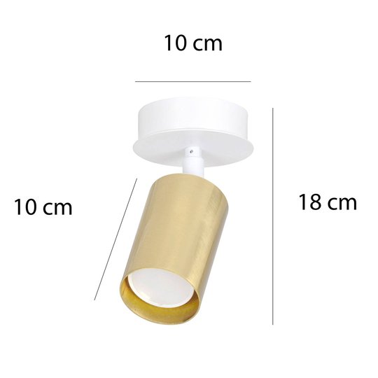 Takspotlight Zen 1 1 lampa i vitt/guld