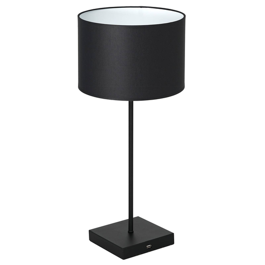 Bordslampa Table svart, cylinder svart-vit