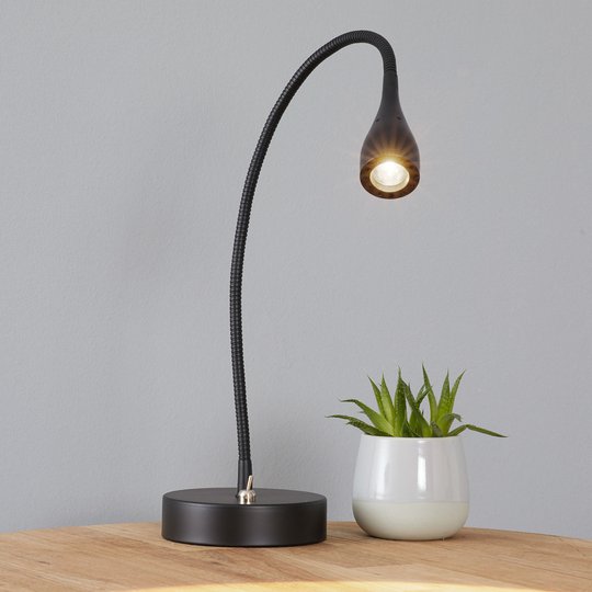 Mento - böjlig LED-bordslampa, svart