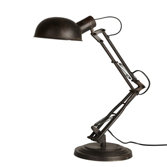 Vintage skrivbordslampa svart, Hubsch