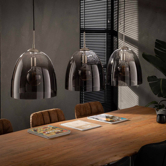 Pendellampa Gelas med tre öppna glasskärmar