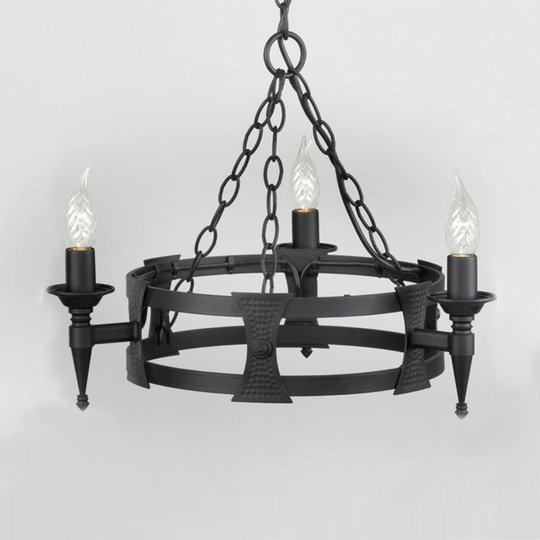 Trearmad taklampa SAXON, svart