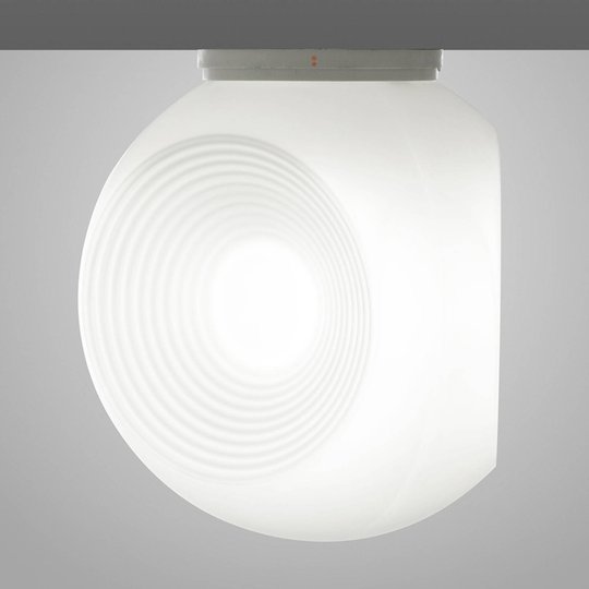 Fabbian Eyes - vit glas-taklampa