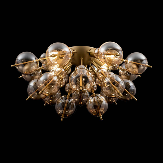 Maytoni Bolla taklampa glas mässing/bärnsten