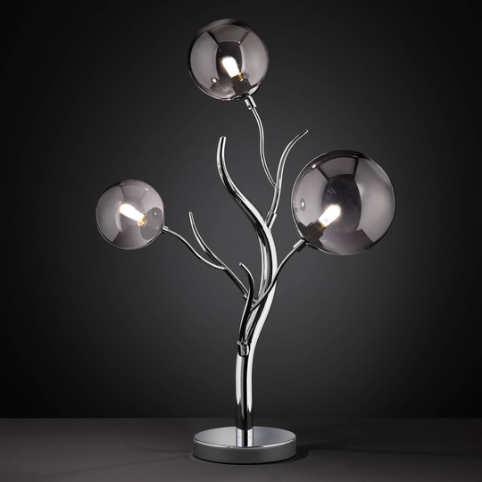 Bordslampa Jasmine med tre glaskulor