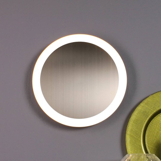 LED-vägglampa Moon Ø 40 cm, silver