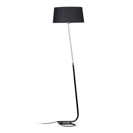 Golvlampa Hotel med textilskärm i svart